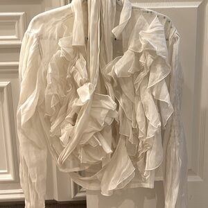 Anthropologie Payal Jain Ruffled Wrap Blouse